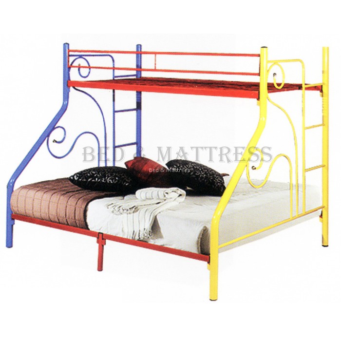 321 Single Over Queen Metal Bunk Bed