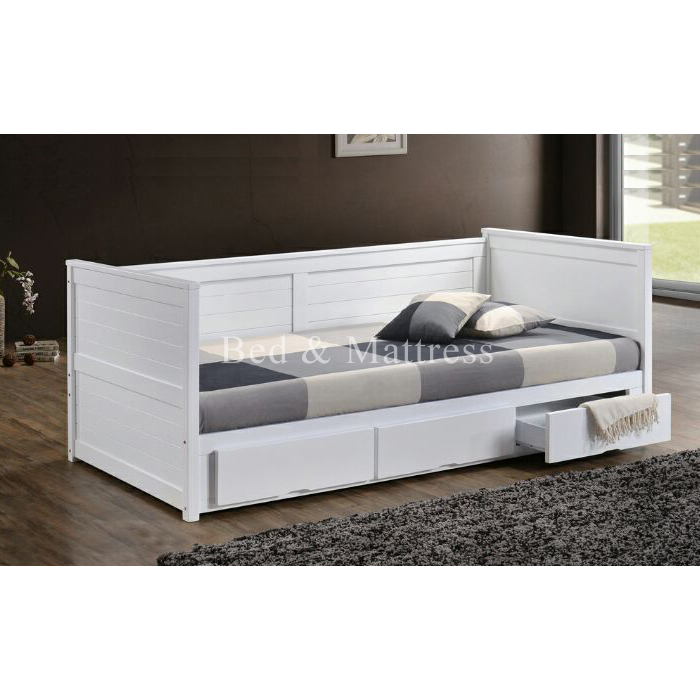 Acelina. Wooden Day Bed with Drawers