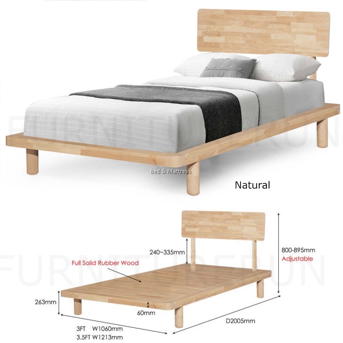 Muji. Single/Super Single Wooden Beframe