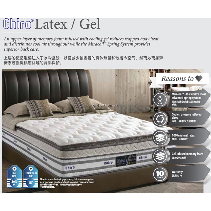 Dreamland Chiro Latex Gel Mattress